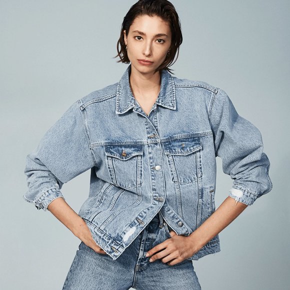 NWT Anine Bing RORY JACKET IN VINTAGE BLUE - Picture 5 of 14